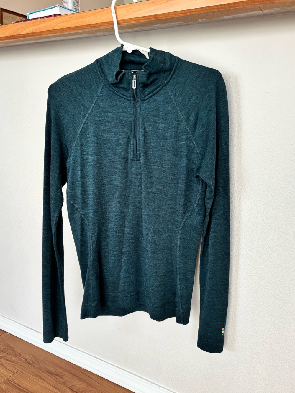 Smartwool women’s Half-Zip Long Sleeve Sweater - Teal/Blue
